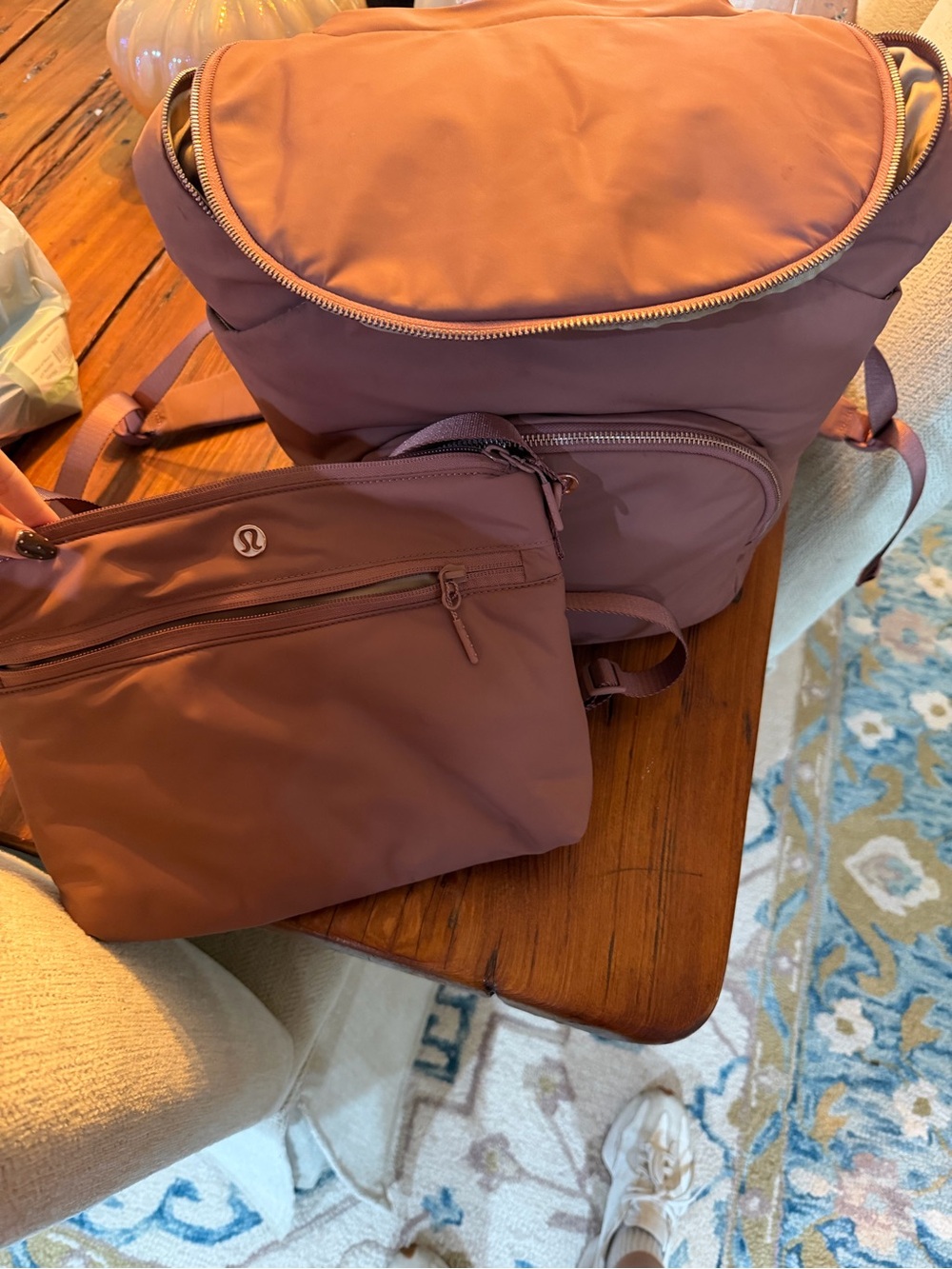 lululemon athletica diaper Backpack and Pouch